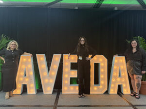 Team Dame attending Aveda education event in Florida